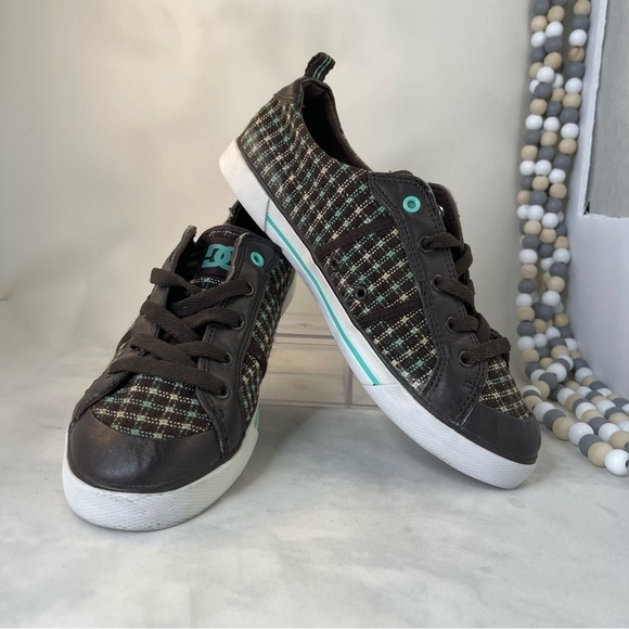DC Fiona Mint Green Beige Brown Skate Shoe Women's Size 8 - Picture 9 of 11